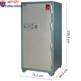 Két Sắt Chống Cháy Hòa Phát KS400K2C1: Chất Liệu Thép, Bảo Hành 36 Tháng