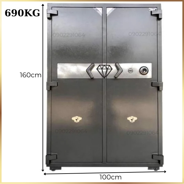 Két Sắt 2 Cánh Truly TS1600 Chống Cháy, Thép Đúc, Dành Cho Ngân Hàng