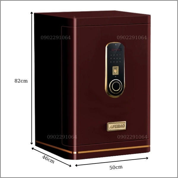Két sắt AifeiBao HK-A1D-80TLB: Thép Nguyên Khối, Vân Tay 360, Kết Nối Điện Thoại