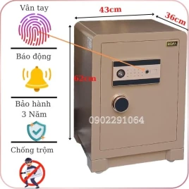 Két sắt Bofa 60DY vân tay điện tử thép đúc nguyên tấm