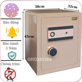 Két Sắt Bofa Luxury 45DY: Thép Nguyên Tấm, Vân Tay An Toàn, Bảo Hành 3 Năm