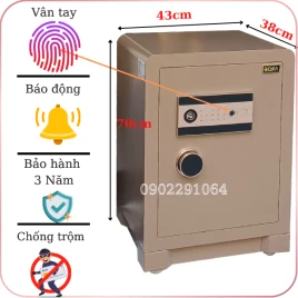 Két Sắt Bofa 70DY Vân Tay Thép Nguyên Tấm Cao Cấp Bảo Hành 3 Năm