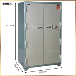 Két Sắt Chống Cháy Hòa Phát KS500K2C1 - Thép 2 Lớp, Bảo Hành 3 Năm