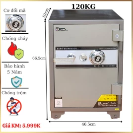 Két Sắt Chống Cháy BUMIL BM120 - Thép Nguyên Khối, Khóa Cơ Chống Cắt