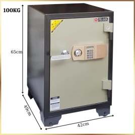 Két Sắt Chống Cháy Trusafe TH100DT - Thép 2 Lớp, Khóa Điện Tử An Toàn