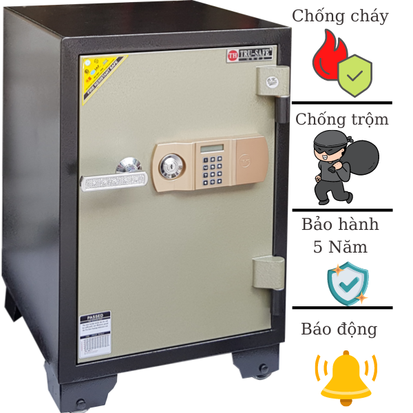 Két Sắt Trusafe TH120DT Điện Tử Chống Cháy 2000°C Bảo Hành 5 Năm