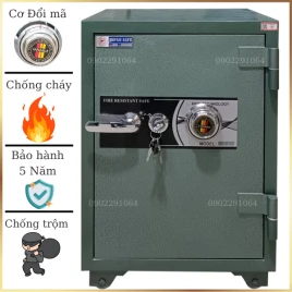 Két Sắt Chống Cháy Việt Nhật VN88DM - Thép 2 Lớp, Khóa Đổi Mã An Toàn