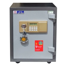 Két Sắt Chống Cháy Việt Tiệp KV68DT - An Toàn, Chất Liệu Thép, Báo Động