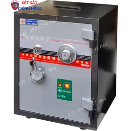 Két Sắt Việt Nhật VN40CDKC: Thép 2 Lớp, Khe Bỏ Tiền An Toàn, Bền Bỉ