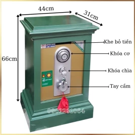 Két Sắt VN80CD Việt Nhật Chống Cháy, Thép 2 Lớp, Khóa Cơ Cho Siêu Thị