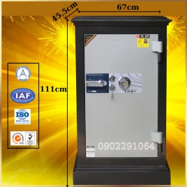 Két sắt Trusafe C1110KC: Khóa cơ, Chống cháy 2000 độ, Thép 2 lớp, Bảo hành 3 năm