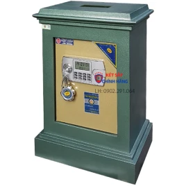 Két Sắt Công Đức KW75E CĐ Việt Tiệp, Chống Cháy, Khóa Điện Tử, Thả Tiền