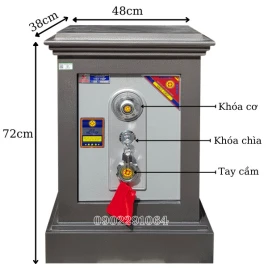 Két Sắt Việt Tiệp KD46 Đúc Đặc Khóa Cơ An Toàn Chống Cháy Bền Bỉ
