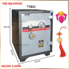 Két Sắt Việt Tiệp KW62C Khóa Cơ Chống Cháy, Thép 2 Lớp Bền Bỉ