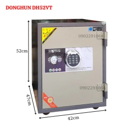 Két Sắt Hàn Quốc Donghun DH52VT - Khóa Vân Tay Chống Cháy 5 Năm Bảo Hành