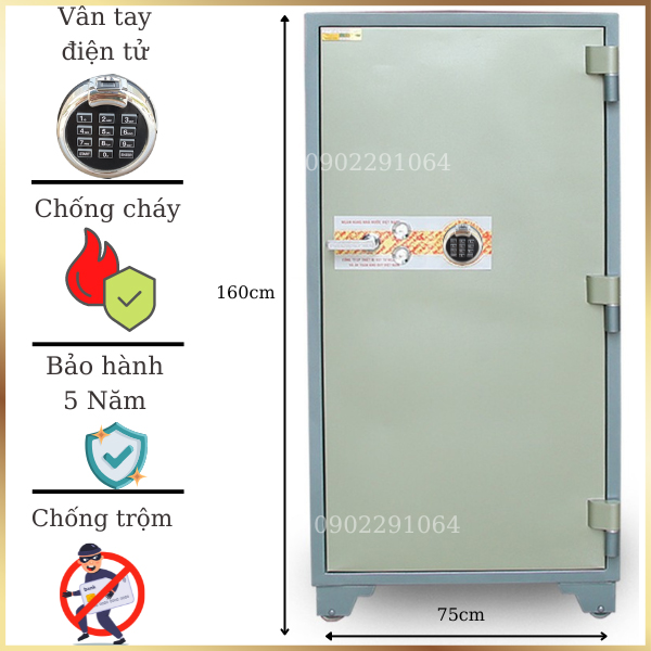Két Sắt Trusafe TH888VT Hàn Quốc: Chống Cháy, Khóa Vân Tay Cao Cấp