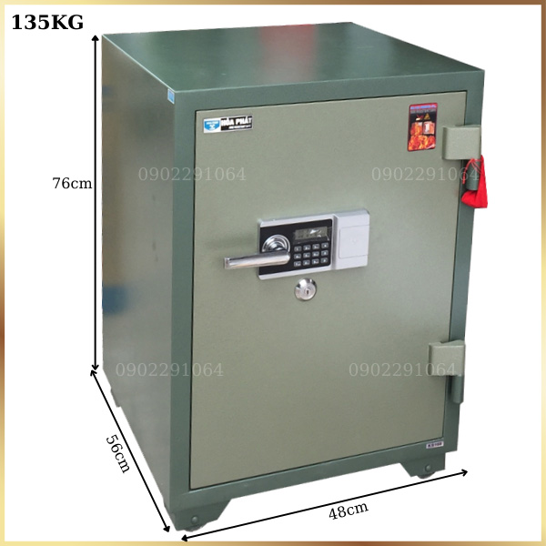 Két Sắt Hòa Phát KS135K1DT Điện Tử Chống Cháy, Thép 2 Lớp, An Toàn, Bền Đẹp