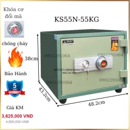 Két Sắt Chống Cháy Hòa Phát KS55N - Thép 2 Lớp Chất Lượng Cao
