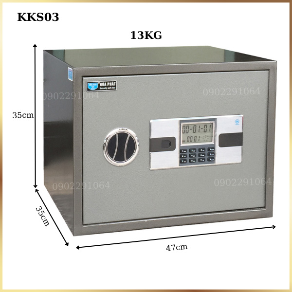 Két Sắt Khách Sạn Hòa Phát KKS03: Bảo Mật, Thép Không Gỉ, Khóa Điện Tử