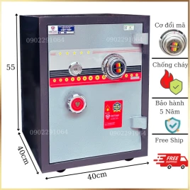 Két Sắt Khóa Cơ Việt Tiệp KW58DM: An Toàn, Chống Cháy, Bảo Hành 5 Năm