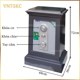 Két Sắt Việt Nhật VN75KC: Thép Đúc 2 Lớp, Khóa Cơ An Toàn, Giá Rẻ