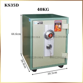 Két Sắt Mini Chống Cháy KS35D Hòa Phát - Thép 2 Lớp, An Toàn, Giá Tốt
