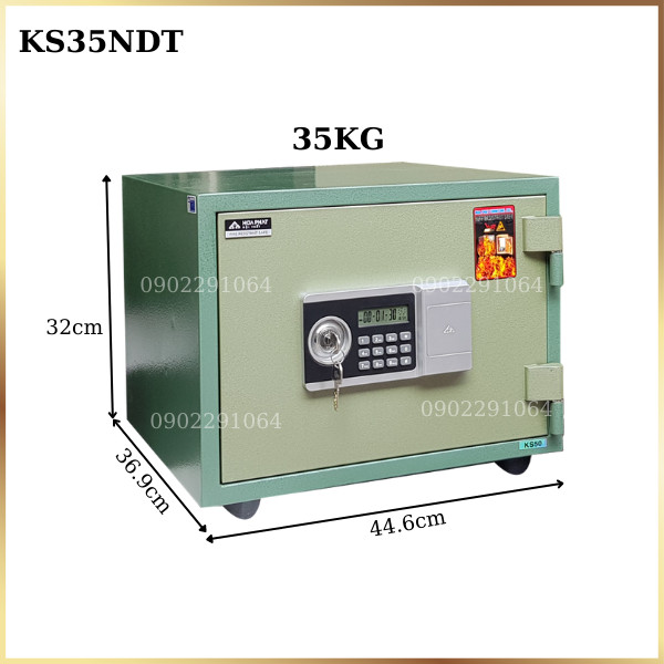 Két sắt mini Hòa Phát KS35NDT điện tử chống cháy, bảo hành 3 năm