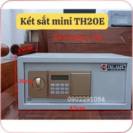 Két Sắt Mini Khách Sạn Trusafe TH20E Trắng - Thép Cao Cấp, Khóa Điện Tử