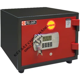 Két Sắt Trusafe TH80 Điện Tử Đỏ Chống Cháy Hợp Kim Bền Trusafe
