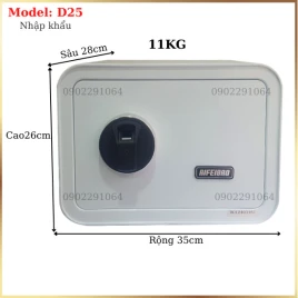 Két Sắt Mini Vân Tay Aifeibao HK-M/D25II-QCZ Cao Cấp Bảo Mật, Thép Sơn Tĩnh Điện