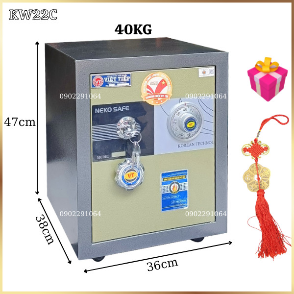 Két Sắt Mini Việt Tiệp KW22C Chống Trộm An Toàn Tiện Lợi Cho Gia Đình