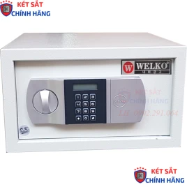 Két Sắt Mini Điện Tử Welko KS42 Trắng - An Toàn, Chống Cháy, Hợp Kim Bền