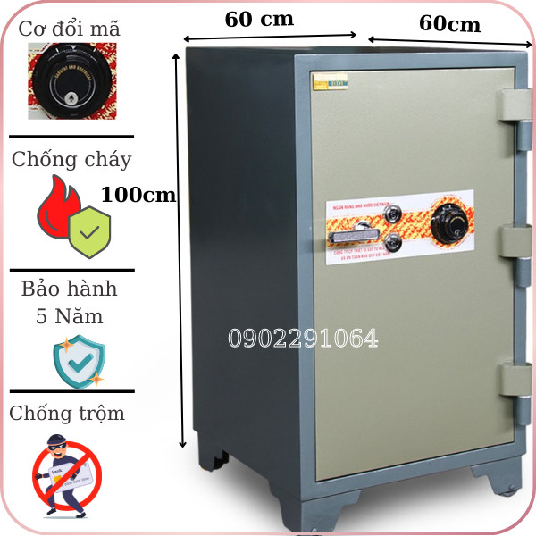 Két Sắt BEMC K110 Chống Cháy Chống Trộm, Hợp Kim Bền, Bảo Hành 5 Năm