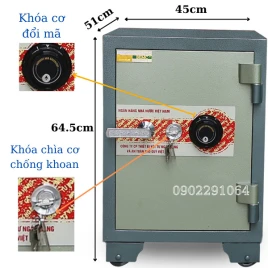 Két Sắt Chống Cháy BEMC K50 SB2: An Toàn, Bảo Mật Cao, Bảo Hành 5 Năm