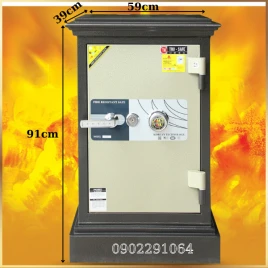 Két Sắt Chống Cháy Trusafe C74KC Khóa Cơ An Toàn, Thép 2 Lớp Chính Hãng