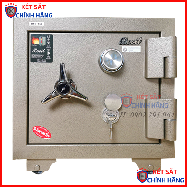 Két Sắt Booil BFB-C450 Hàn Quốc: Thép Đúc Chống Cháy, Chống Trộm, Bảo Hành 36 Tháng