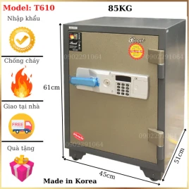 Két Sắt Hàn Quốc Booil BS-T610: Chống Cháy, Thép 2 Lớp, Bảo Hành 3 Năm