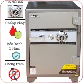 Két Sắt Hàn Quốc BUMIL BM80 Chống Cháy Thép Đúc Khóa Cơ