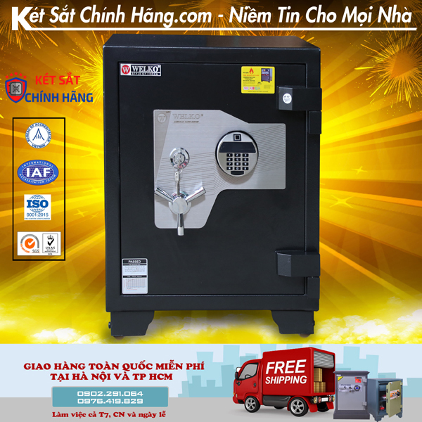 Két sắt Welko Mỹ USA036F Vân Tay - Chống Trộm, An Toàn Tối Đa
