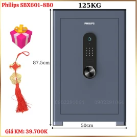 Philips SBX601-8B0: Két Sắt Thép Đúc Vân Tay Điện Tử Cao Cấp
