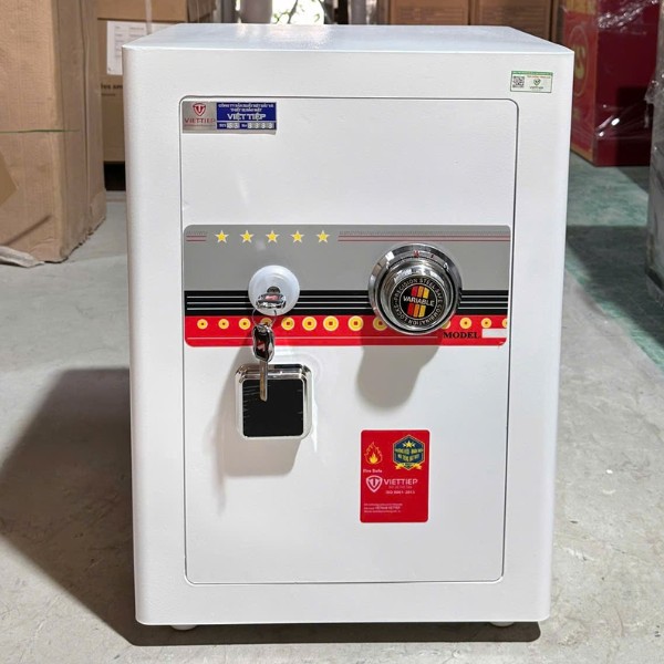 Két Sắt Việt Tiệp KW63SCDM-70kg Chống Cháy-Trộm, Thép Nguyên Tấm, Bảo Hành 5 Năm