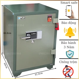 Két Sắt Thông Minh Hòa Phát SS168K1DT: Chống Trộm-Chống Cháy, Bảo Hành 3 Năm