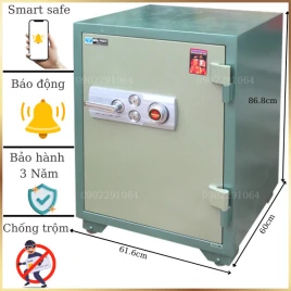 Két Sắt Thông Minh Hòa Phát SS168K2C1: Chống Trộm, Chống Cháy, Báo Động Điện Thoại