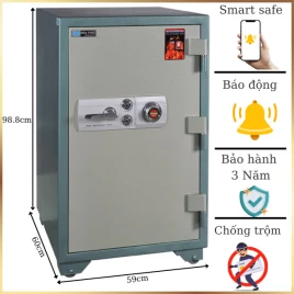 Két Sắt Thông Minh Hòa Phát SS190K2C1, Chống Cháy, Báo Động Điện Thoại
