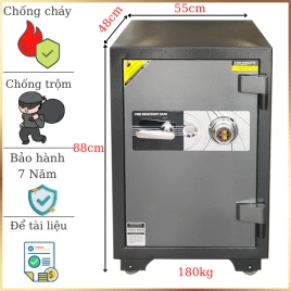 Két Sắt TOKYO TKO88 Khóa Cơ Chống Cháy, Chống Trộm, Bảo Hành 7 Năm