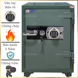 Két Sắt Chống Cháy VN88FE Việt Nhật: Vân Tay Điện Tử, Bảo Hành 5 Năm