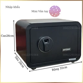 Két Sắt Vân Tay Mini AifeiBao D25 Đen - Thép Cao Cấp, Bảo Mật Tối Ưu
