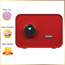 Két Sắt Vân Tay Mini AifeiBao D25 Đỏ - Bảo Mật Cao, Mở Bằng Vân Tay