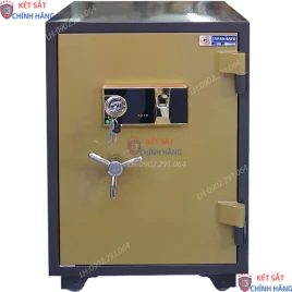 Két Sắt Vân Tay Việt Nhật VN168VT Chống Cháy, An Toàn, Bền Bỉ, Màu Vàng