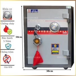 Két Sắt Việt Tiệp KV63KC Chính Hãng: Chống Cháy, Khóa Cơ, Thép Siêu Bền
